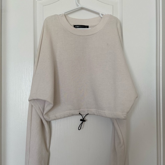 urban plant (sws active) - white cropped adjustable sweatshirt - Picture 1 of 3